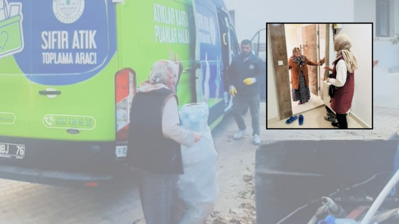 Kızılcahamam’da kapıdan kapıya toplama sistemi başladı
