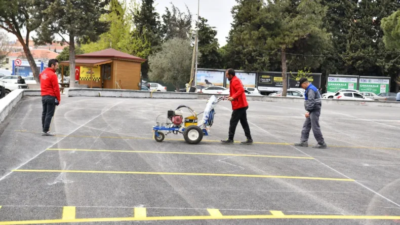 Çanakkale’de açık otopark çalışmalarında sona gelindi