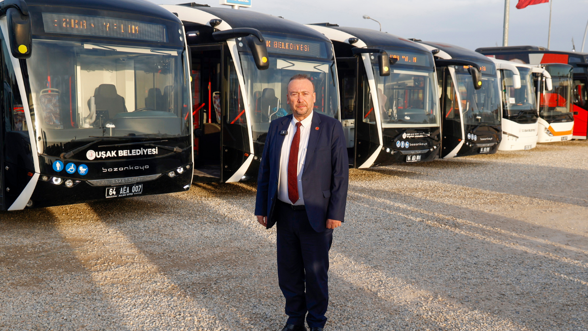 Uşak Belediyesi, her biri 170 kişilik körüklü 5 elektrikli otobüsü