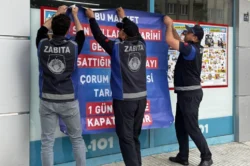 Çorum zabıtası o marketlere mühür vurdu!