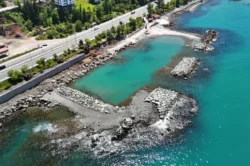 Rize’de halk plajının birinci etabında sona gelindi