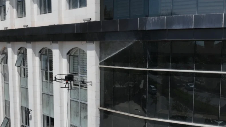 Bilecik’te dış cephe temizliğinde “drone” dönemi