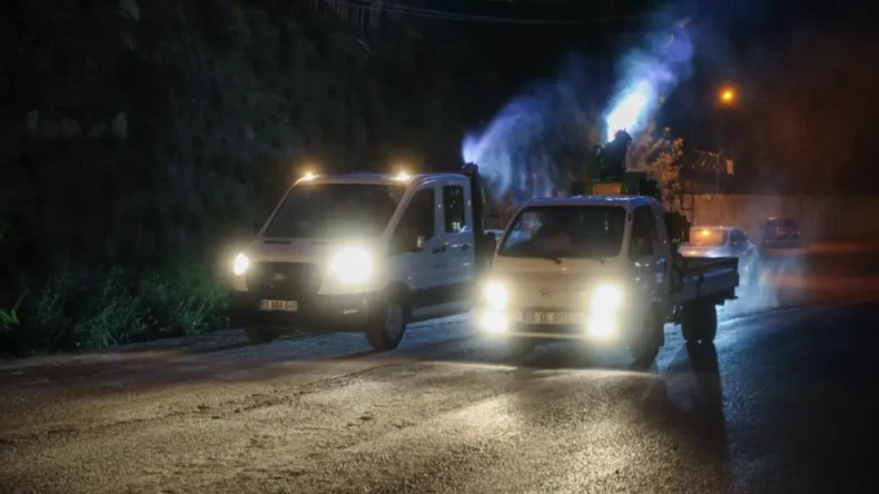 Bitlis’te sineklere karşı ilaçlama çalışması yapılıyor