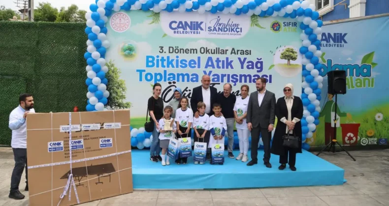 Canik’te öğrenciler 1.5 ton atık yağ topladı