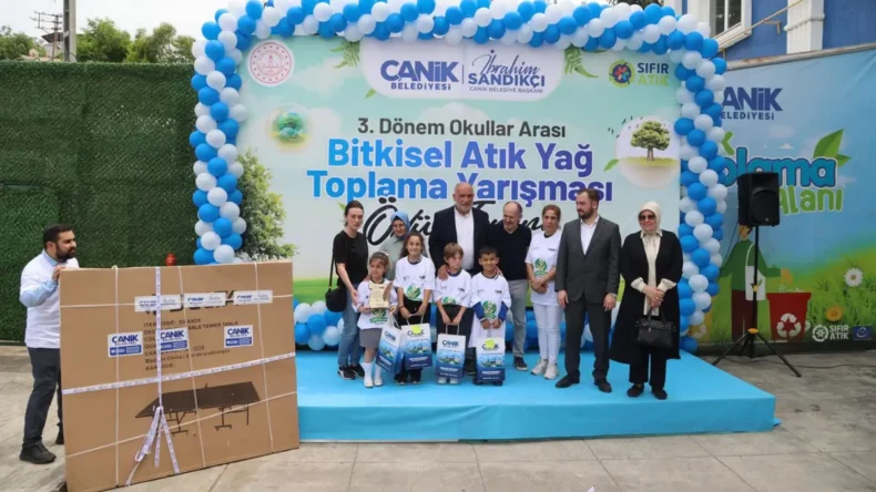 Canik’te öğrenciler 1.5 ton atık yağ topladı