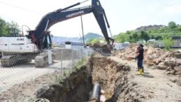 Giresun’da 300 metrelik yağmur suyu hattı çalışması