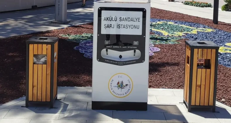 Burdur’a tekerlekli sandalye şarj ünitesi yerleştirildi
