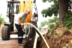 Canik’te o mahallede doğal gaz çalışması başladı