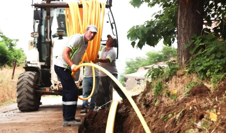 Canik’te o mahallede doğal gaz çalışması başladı