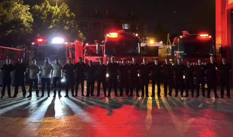 Bursa’daki orman yangınına Konya itfaiyesinden destek