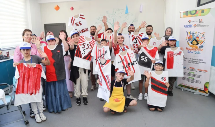 Canikli özel öğrenciler bir araya geldi! Samsunspor forması tasarladı…
