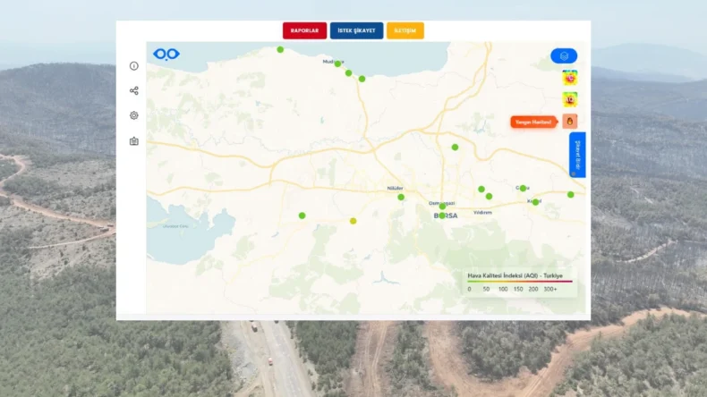 Bursa Büyükşehir’in yangın takip sistemi devrede