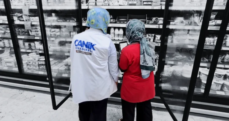 Canik zabıtası marketlerde soğuk gıda denetimi yaptı