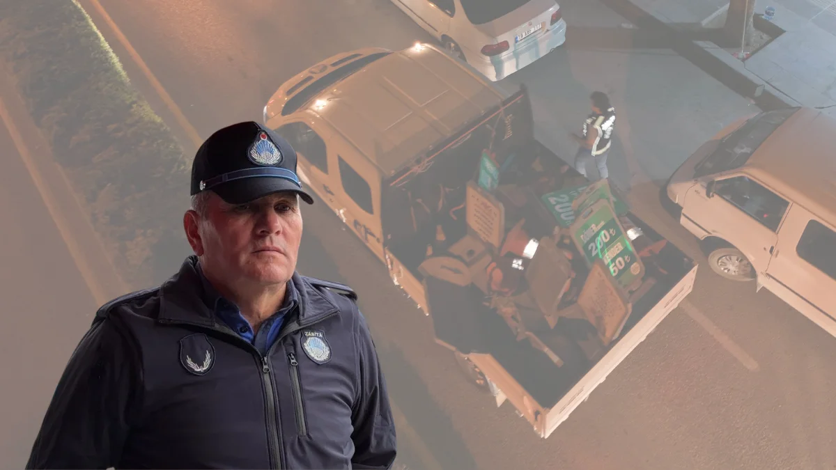 Çorum Belediyesi’ne bağlı zabıta ekibi, kaldırım ve yol işgallerine karşı
