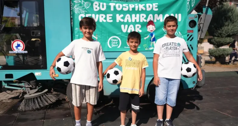 “Temiz Şehir Düzce” için minikler farkındalık oluşturdu
