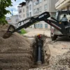 Ordu’da yağmur suyu hattı çalışması