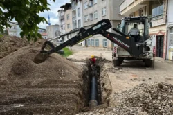 Ordu’da yağmur suyu hattı çalışması