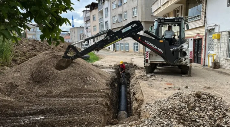 Ordu’da yağmur suyu hattı çalışması