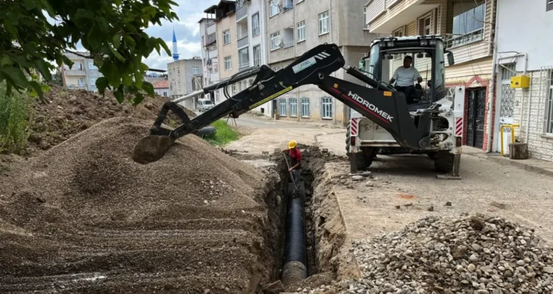 Ordu’da yağmur suyu hattı çalışması
