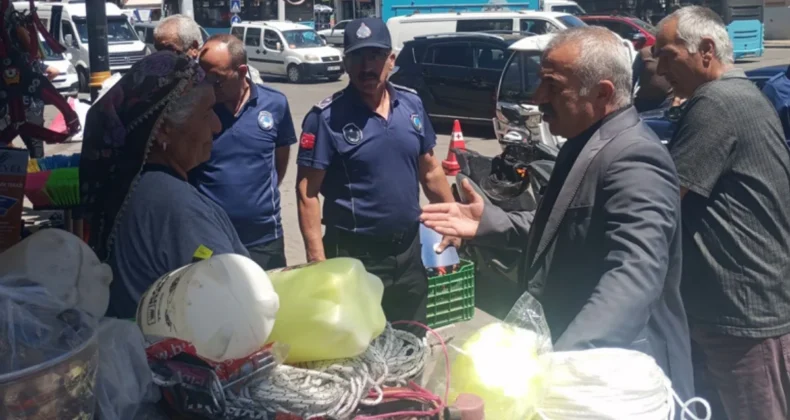 Sivas’ta kaldırım işgaline 1 milyon lira ceza uygulandı