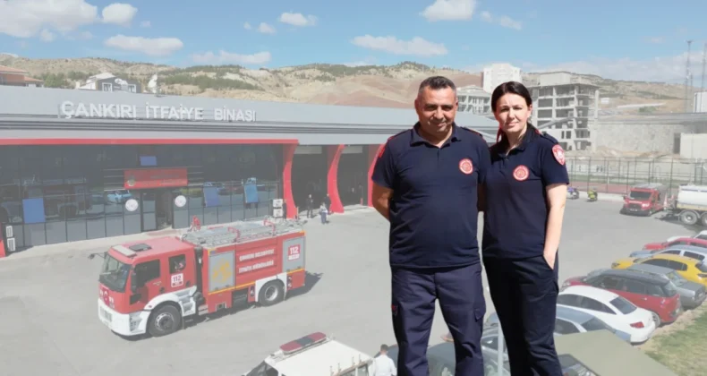 Çankırı’da karı-koca can kurtarmak için omuz omuza mesaide