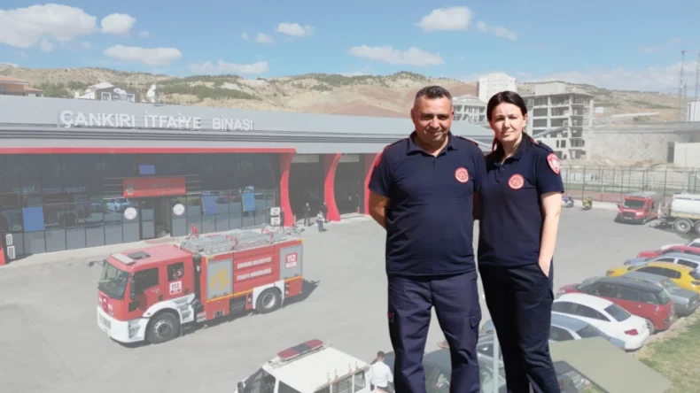 Çankırı’da karı-koca can kurtarmak için omuz omuza mesaide