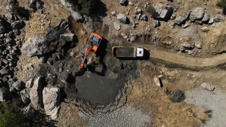 Diyarbakır’ın Hazro ilçesindeki gölet onarıldı