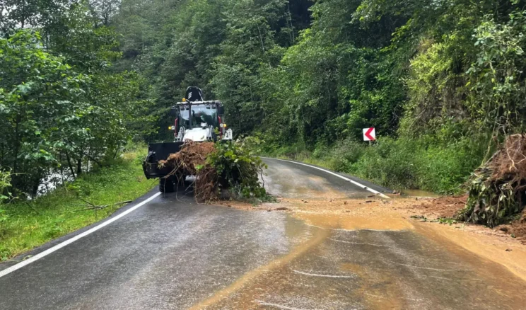 Trabzon’un 4 ilçesinde heyelan meydana geldi