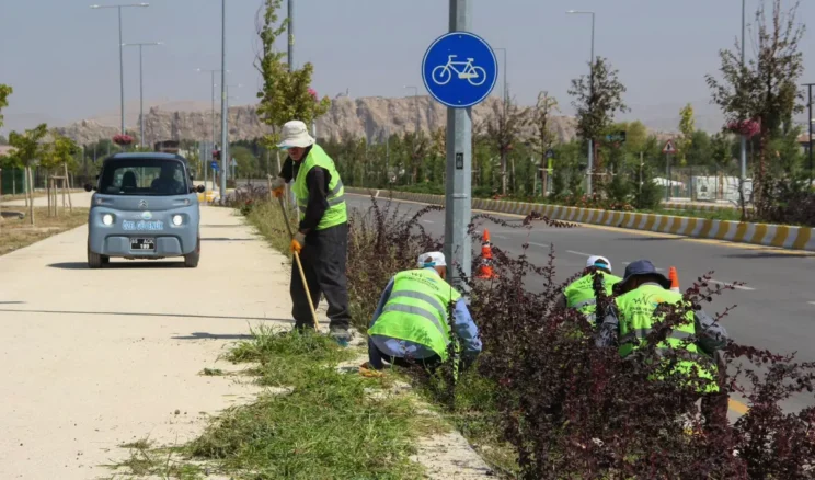 Van Sahil Yolu’nda peyzaj çalışması yapılıyor