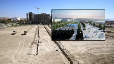 Aksaray’da Millet Bahçesi projesi inşa ediliyor