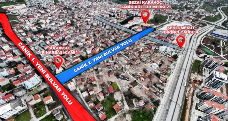 Canik 2. Yeni Bulvar Yolu ilçeye kazandırılıyor