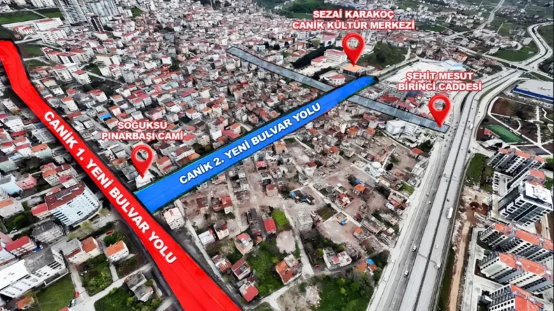 Canik 2. Yeni Bulvar Yolu ilçeye kazandırılıyor