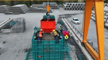 Samsun betonarme prefabrik su deposu üretimine başladı