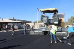 Şanlıurfa’da İmam Bakır Türbesi’ne giden yolda çalışma