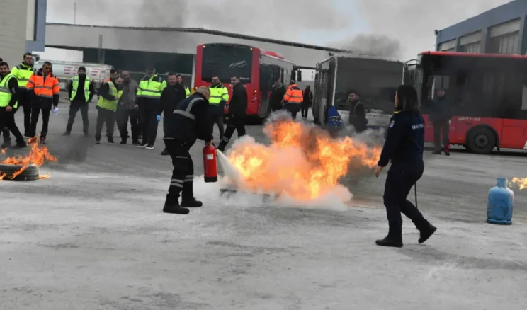 Ankara’da EGO personeli acil durum tatbikatı yaptı
