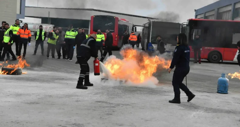 Ankara’da EGO personeli acil durum tatbikatı yaptı