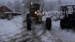 Atakum kırsalında kar mesaisi sürüyor