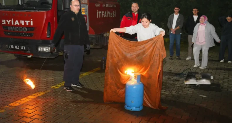 Giresun’da öğrencilere yangın güvenliği eğitimi verildi