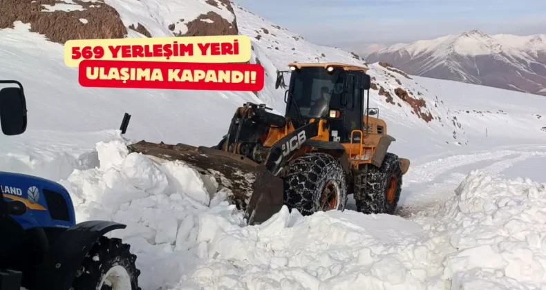 Van kırsalında karla mücadele seferberliği