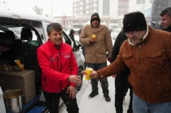 Adıyaman’da kar yağışına sıcak çorba desteği
