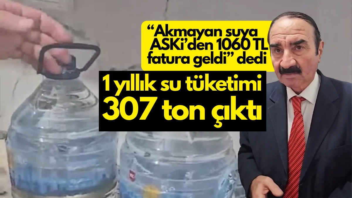 Ankara’da sularının akmamasına rağmen Aralık ayında bin 60 TL fatura