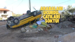 Antalya’da hortum bazı ev ve seralara zarar verdi