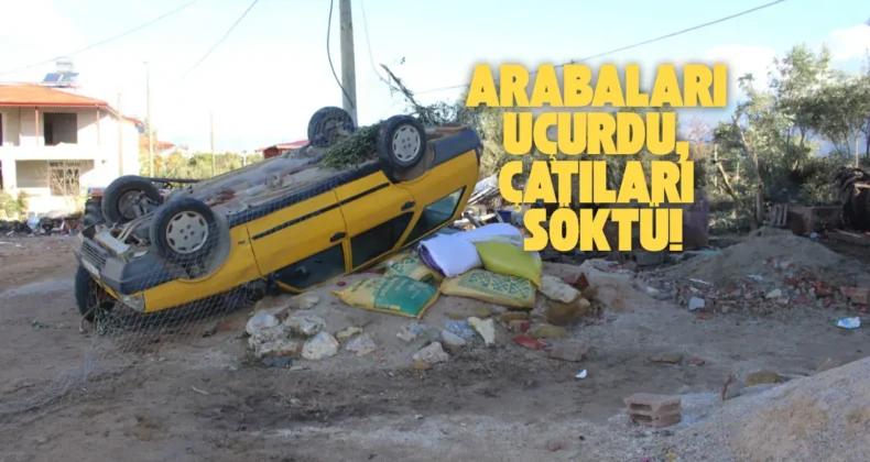 Antalya’da hortum bazı ev ve seralara zarar verdi