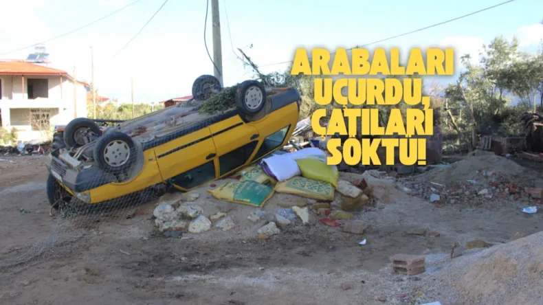 Antalya’da hortum bazı ev ve seralara zarar verdi