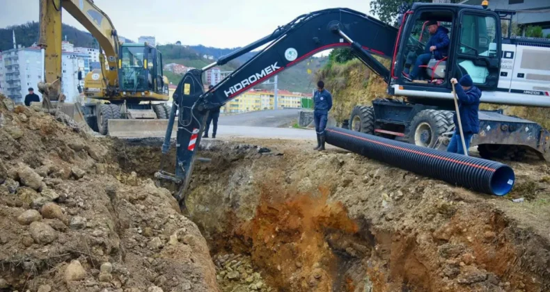 Giresun’da altyapı çalışmaları sürüyor