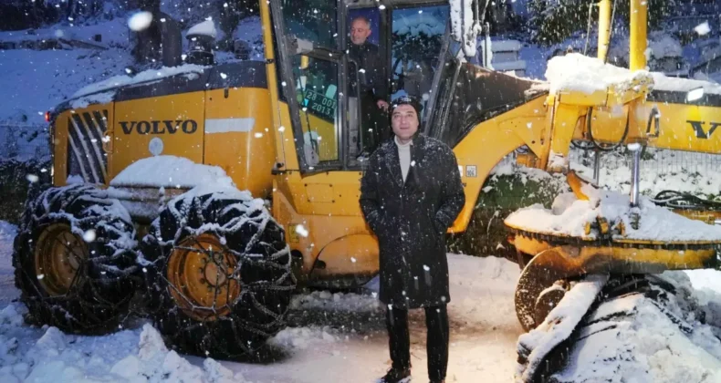 Giresun’da Başkan Köse karla mücadele ekiplerini yalnız bırakmadı