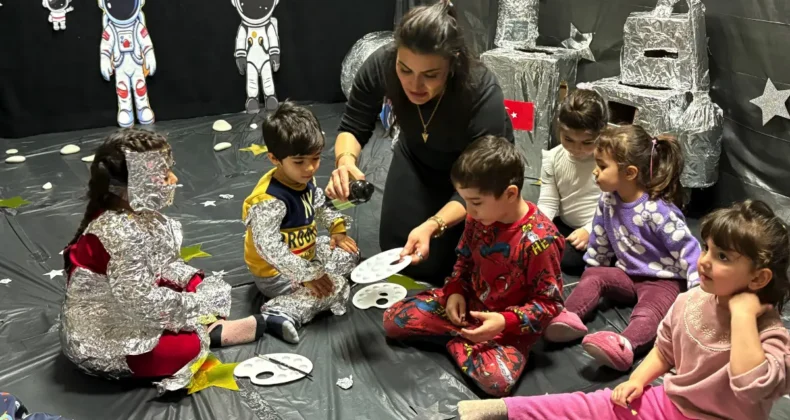 Sincan Belediyesi Bebek Kütüphanesi’nde minikler uzayla tanıştı