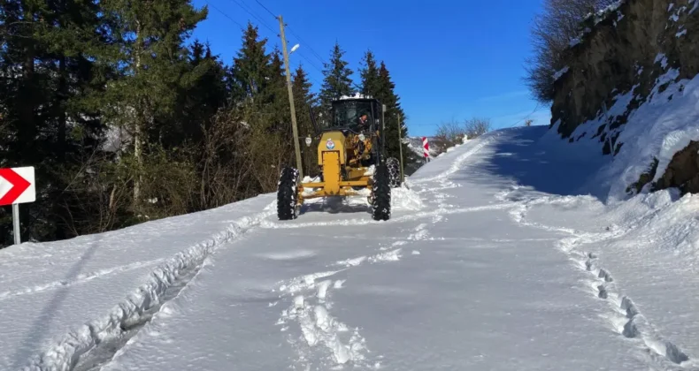Trabzon Büyükşehir ekipleri karla mücadelede sahada