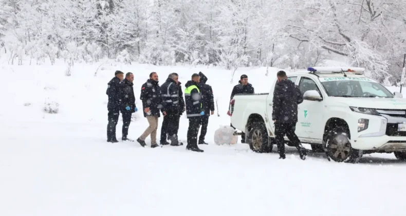 Yozgat’ta yabani hayvanlara yiyecek desteği