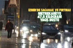 İzmir’de etkili olan fırtına hayatı felç etti! Büyükşehir ekipleri sahada…